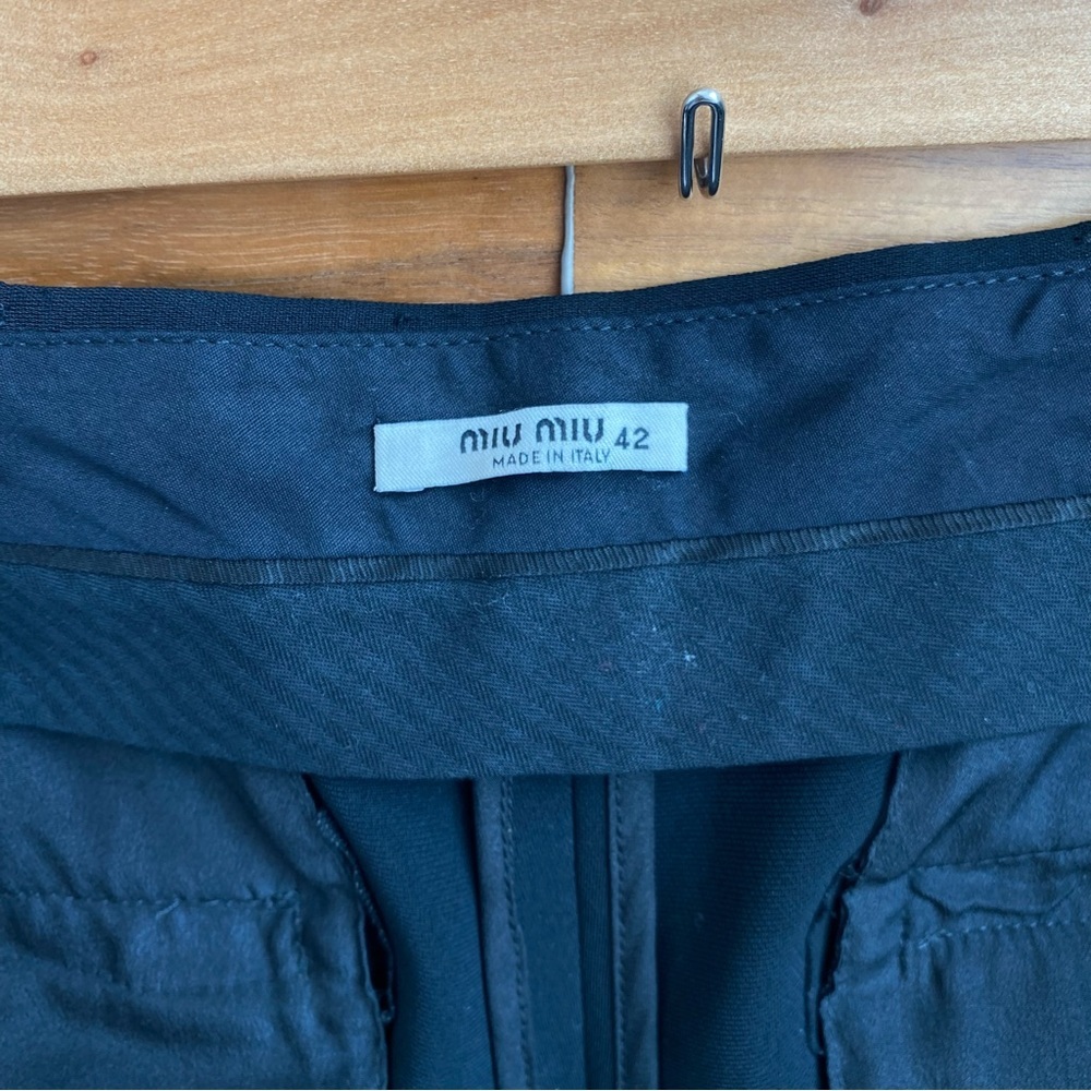 Authentic Miu Miu Black Pant, Size 42 - image 6